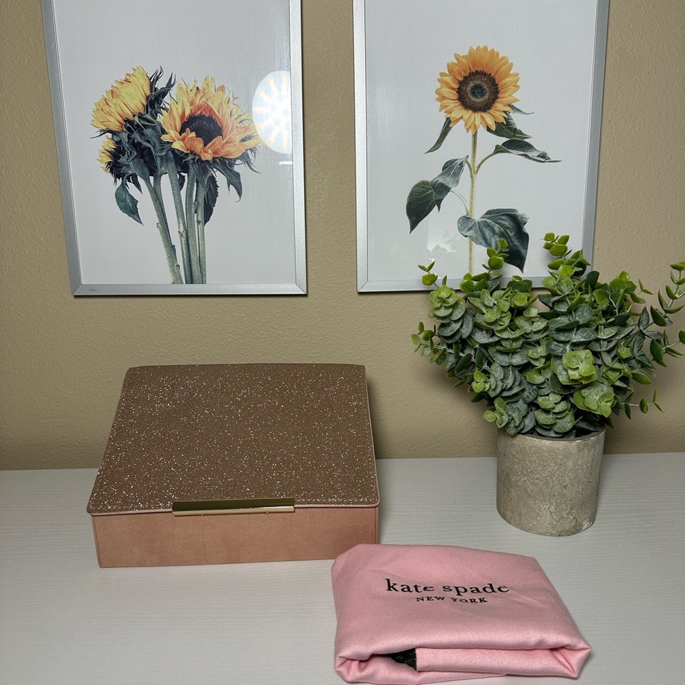 Kate Spade New York Heritage Make It Mine Glitter Rosegold Flap